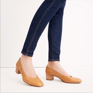 Madewell Raquel Pump in Leather w/Block Heel